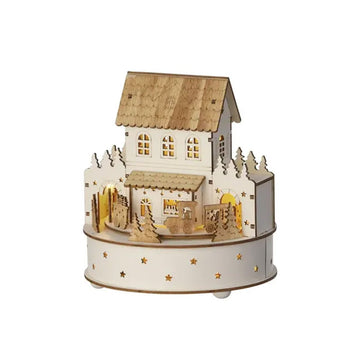 LED Wood Village Scene - Christmas Place