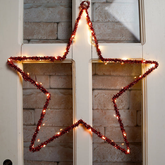 Micro LED Red Star Patriotic Decoration - Christmas Place