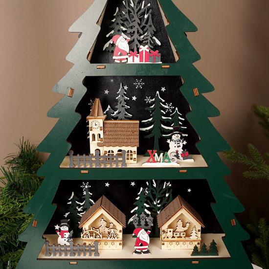 LED Tree With Star Scenery - Christmas Place