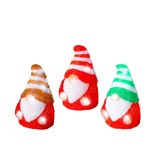 5.5 Inch LED Acrylic Gnome - Christmas Place