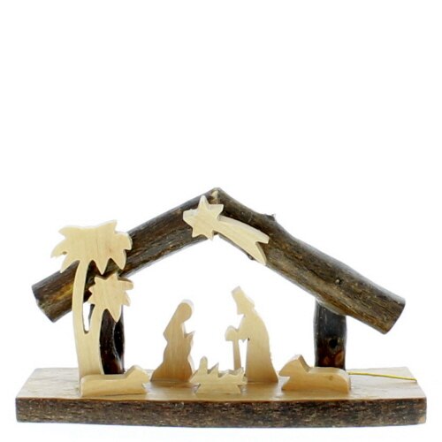 Holy Family Bark Ornament