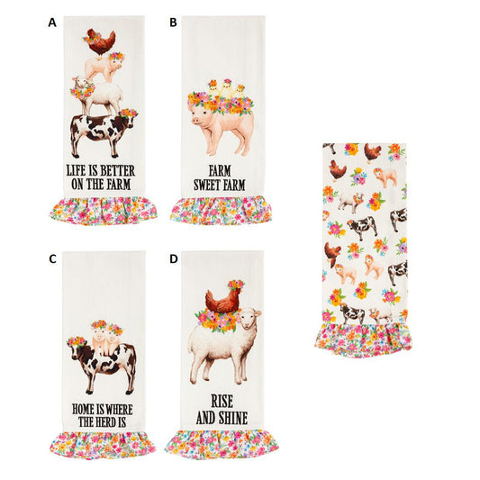 Farm Animal Tea Towel