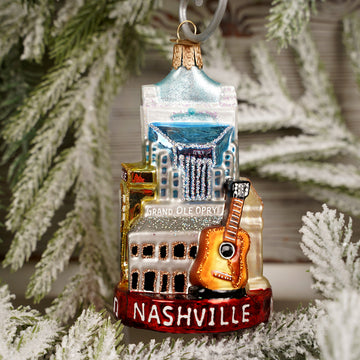 Nashville Glass Ornament