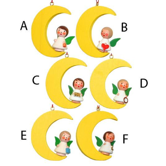 Angels on Moon Ornament