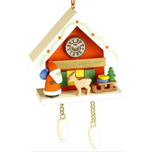 Cuckoo Clock With Santa Ornament