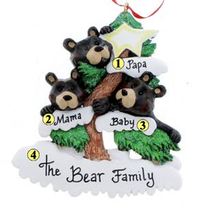 Bears on Tree Family of 3 - Christmas Place