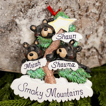 Bears on Tree Family of 3 - Christmas Place