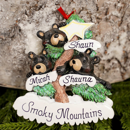 Bears on Tree Family of 3 - Christmas Place