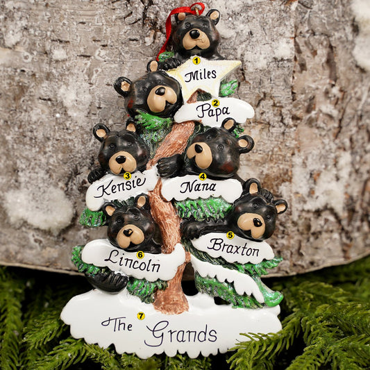 Bears on Tree Family of 6 - Christmas Place