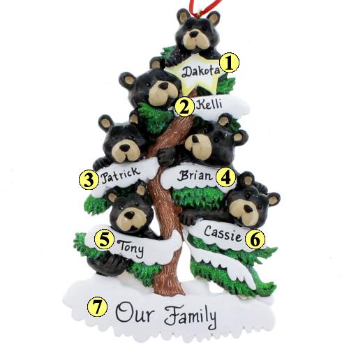 Bears on Tree Family of 6