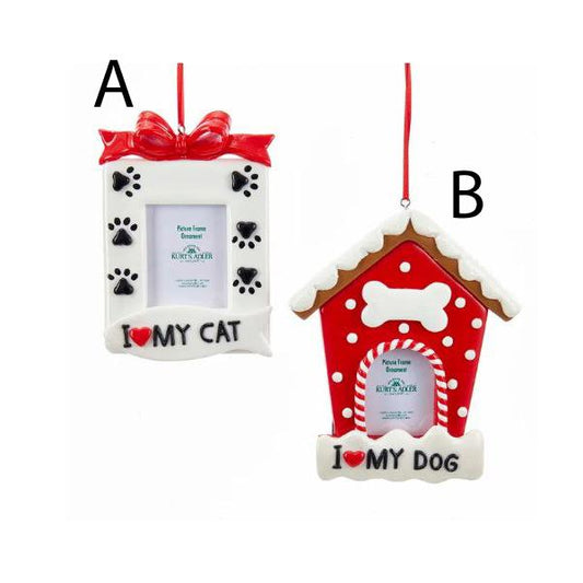 Dog Cat Picture Frame Ornament