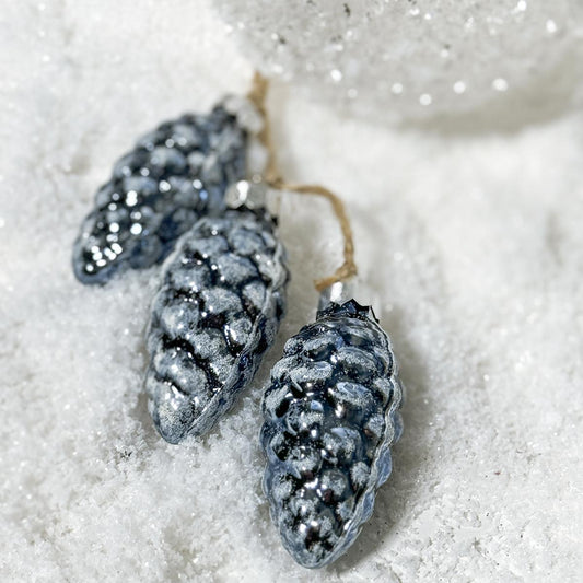 Glass Pine Cone Drop