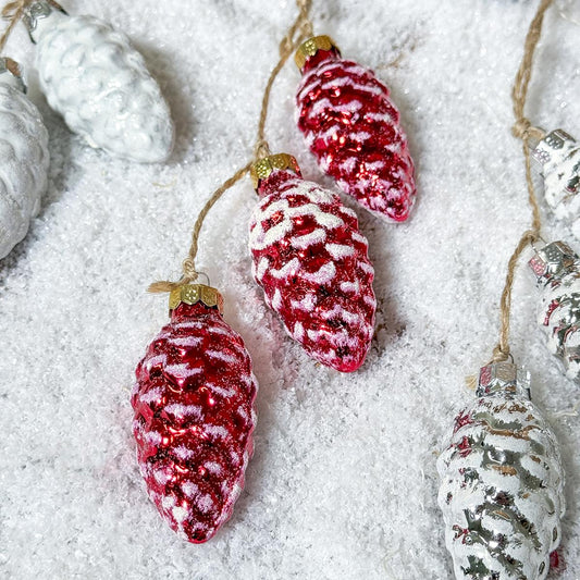 Glass Pine Cone Drop