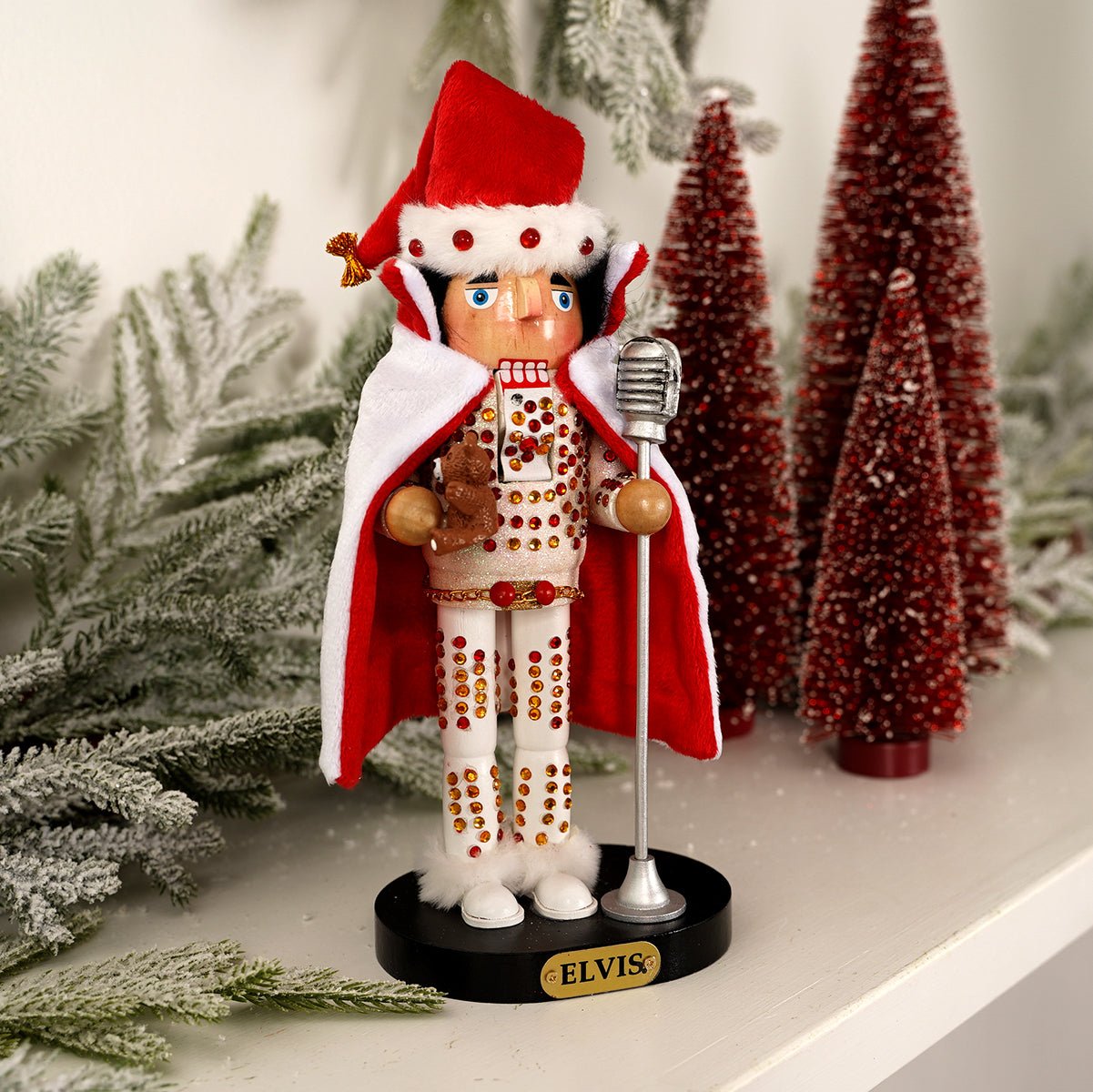 Elvis In White Suit Nutcracker - Christmas Place