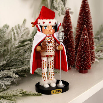Elvis In White Suit Nutcracker - Christmas Place