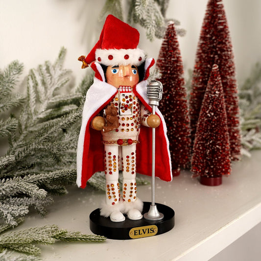 Elvis In White Suit Nutcracker - Christmas Place