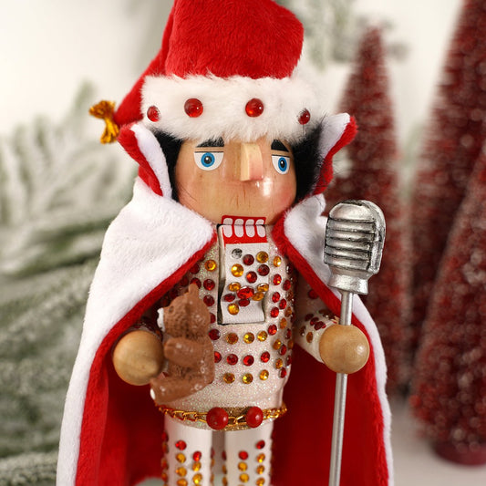 Elvis In White Suit Nutcracker - Christmas Place