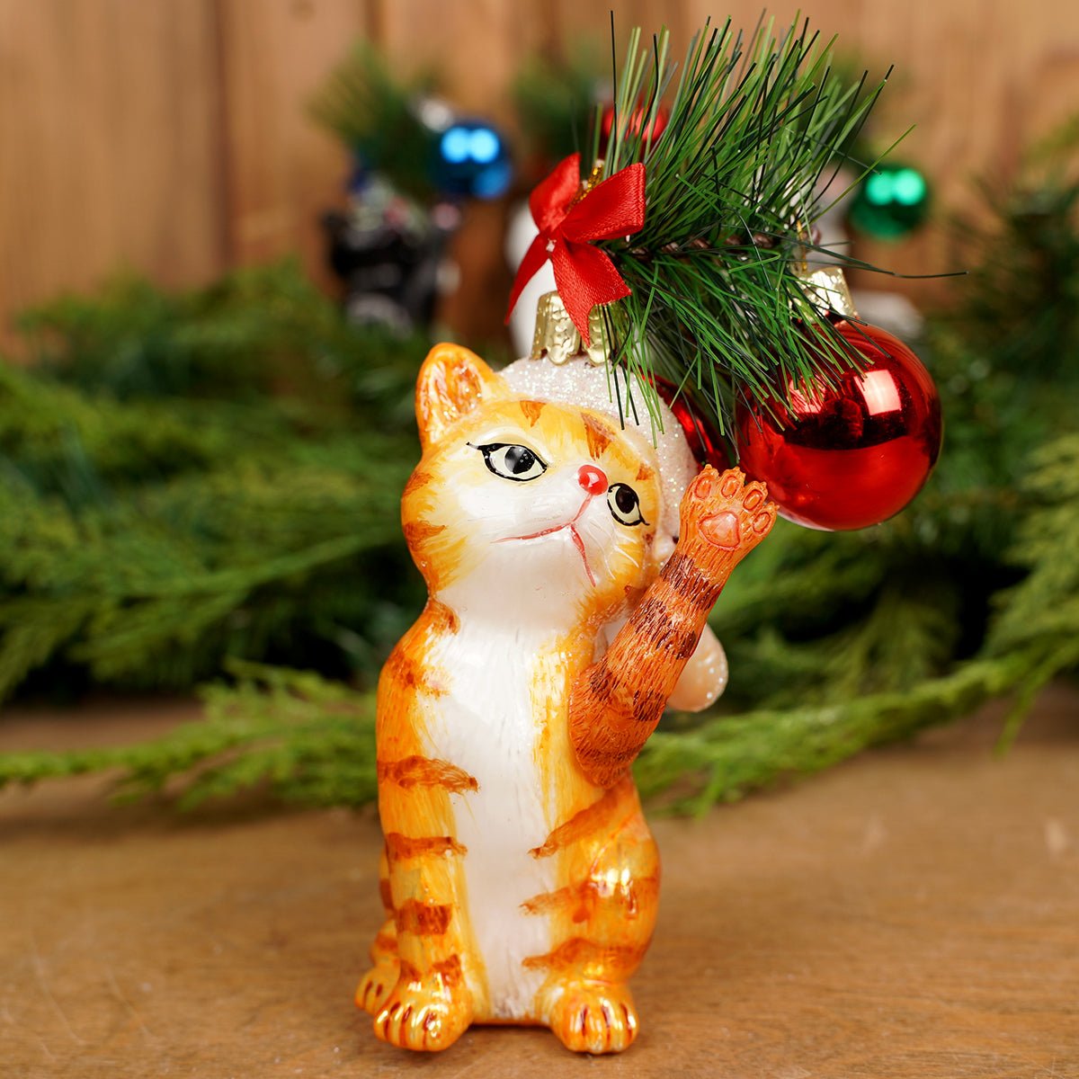 Noble Gems Christmas Cat Ornaments - Christmas Place
