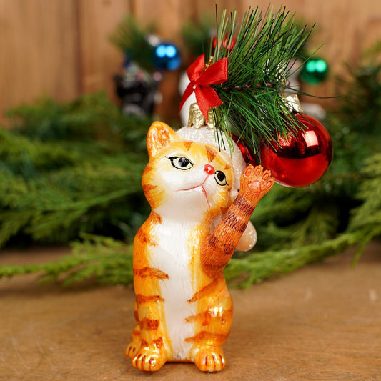 Noble Gems Christmas Cat Ornaments - Christmas Place