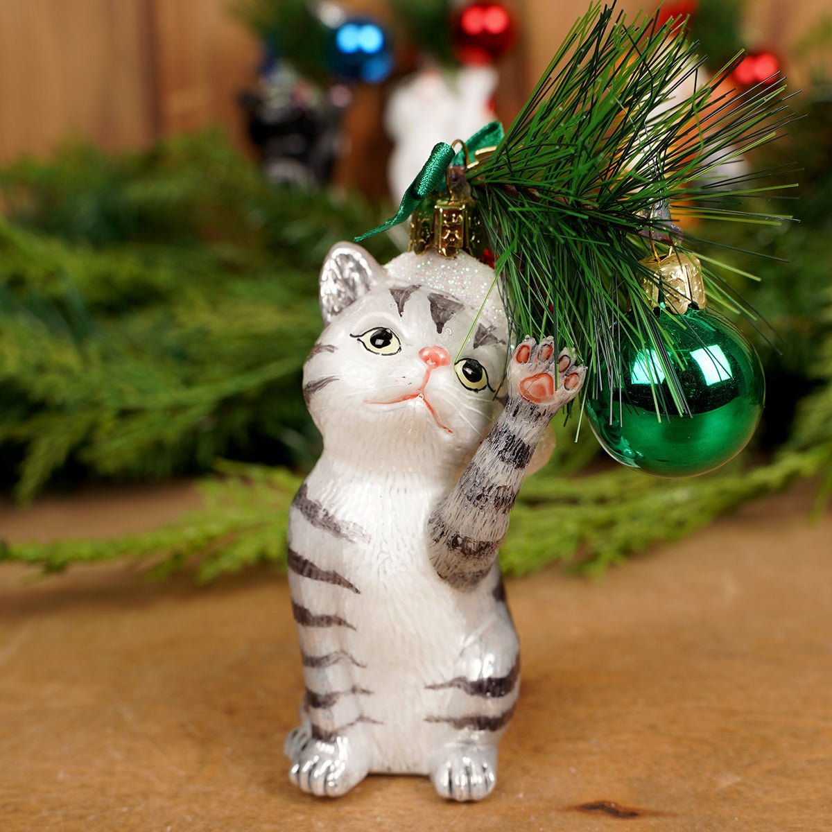 Noble Gems Christmas Cat Ornaments - Christmas Place
