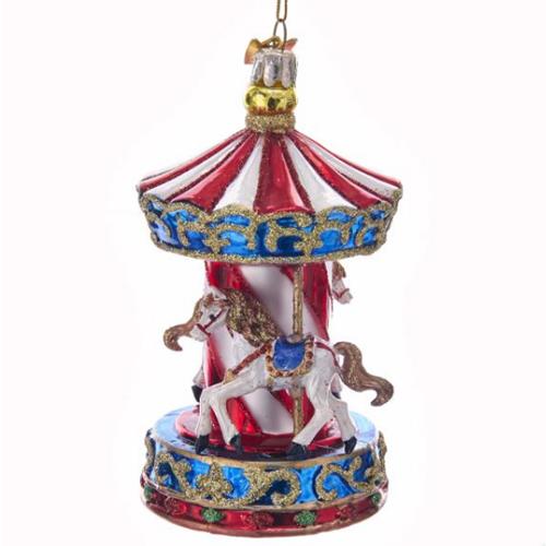 Glass Carousel Ornament