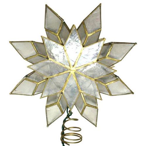 Capiz Clear Star Treetop - Christmas Place
