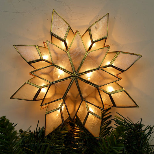 Capiz Clear Star Treetop - Christmas Place
