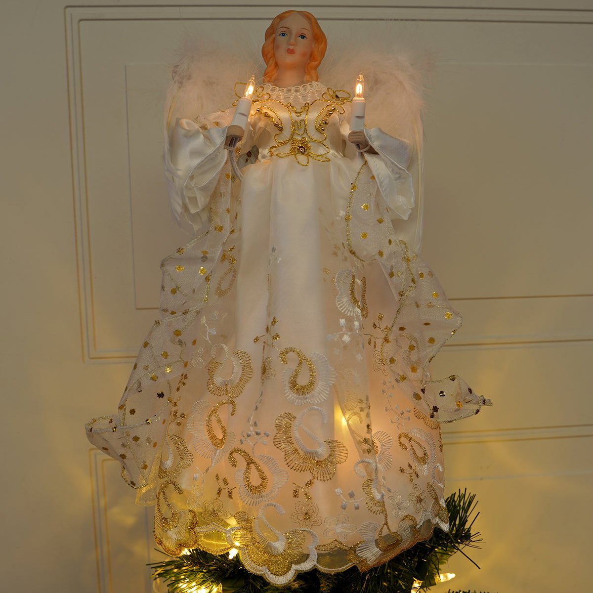 Kurt Adler Gold Angel Tree Topper - Christmas Place