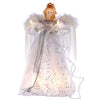 White & Silver Angel Tree Topper - Christmas Place