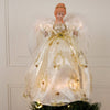 Ivory and Gold Angel Lighted Tree Topper - Christmas Place