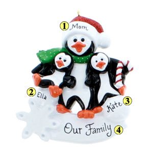 Penguin Parent Family of 3 - Christmas Place
