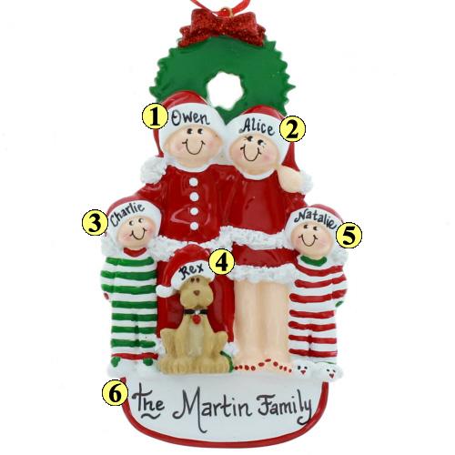 Christmas Eve Family of 4 with Dog