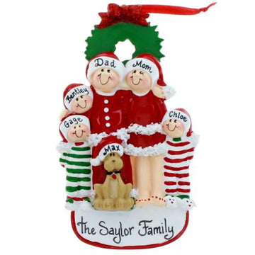 Christmas Eve Family of 5 with Dog