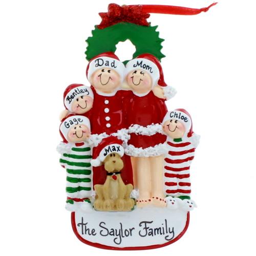 Christmas Eve Family of 5 with Dog