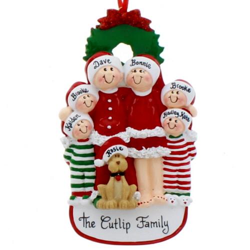 Christmas Eve Family of 6 with Dog