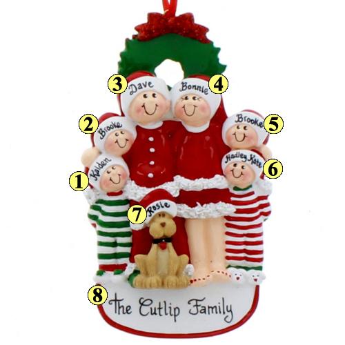 Christmas Eve Family of 6 with Dog