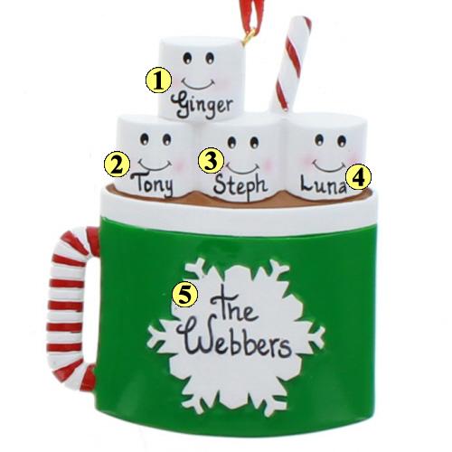 Marshmallow Mug Family of 4