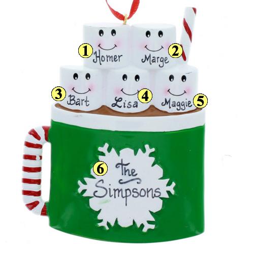 Marshmallow Mug Family of 5