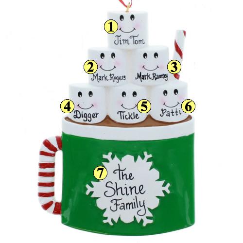 Marshmallow Mug Family of 6