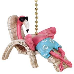 Beachy Flamingo Fan Pull - Christmas Place