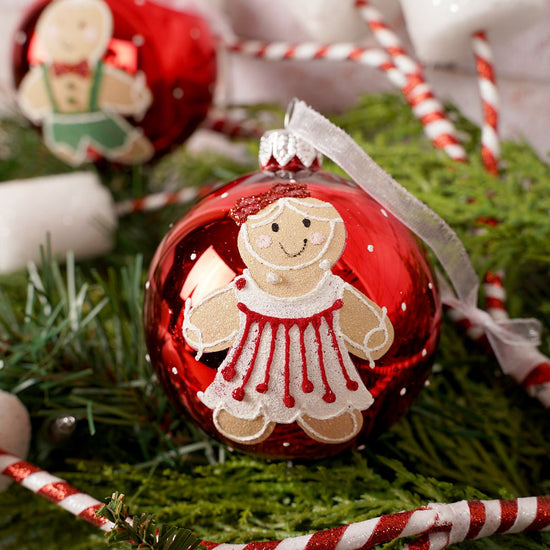 Glass Gingerbread Ornament - Christmas Place