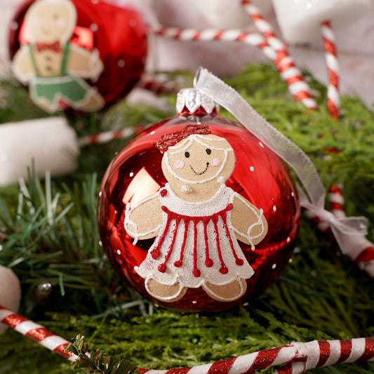 Glass Gingerbread Ornament