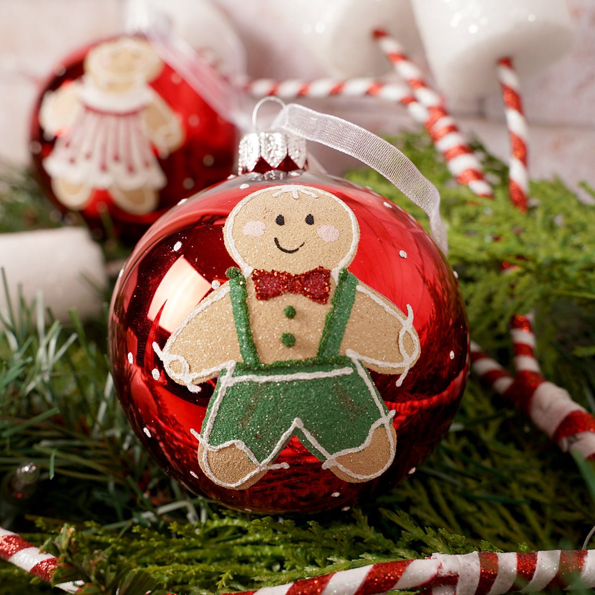 Glass Gingerbread Ornament - Christmas Place