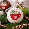 Glass Hot Cocoa Ball Ornament - Christmas Place