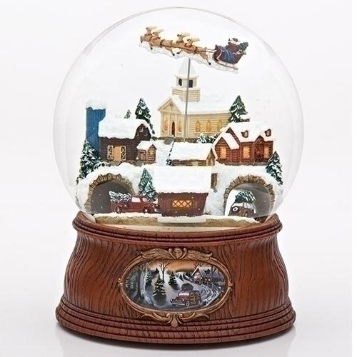 8" Santa Sleigh Water Globe