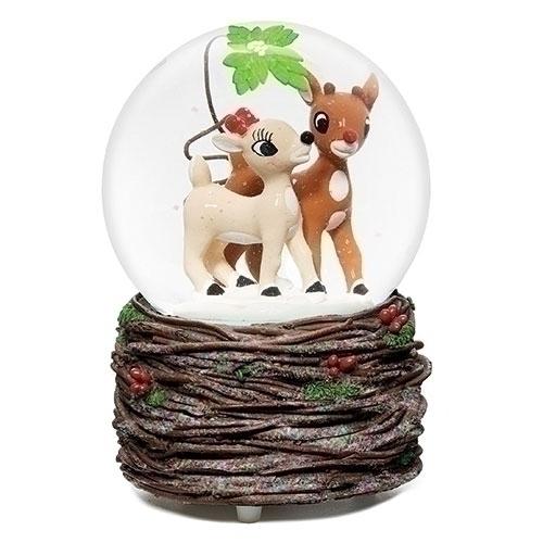 Rudolph and Clarice Water Globe