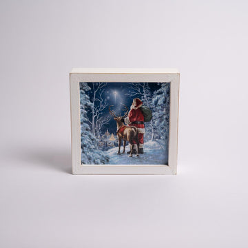 Starry Night Santa Shadow Box
