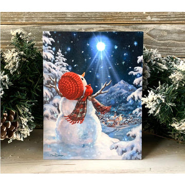 Upon A Midnight Clear Lighted Easel Back