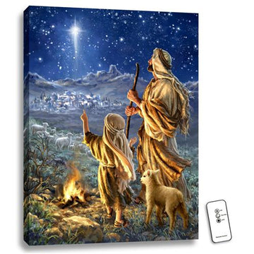 Shepherds Watch Lighted Canvas