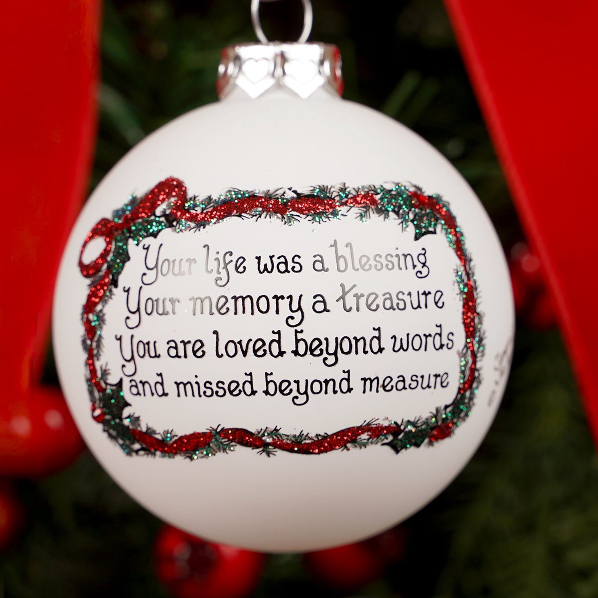Memorial Holly Christmas Ornament - Christmas Place